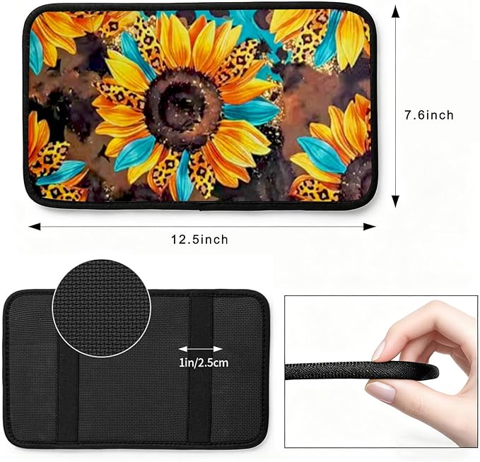 Skeleton Hand Vehicle Center Console Armrest Cover Pad,Skull Car Accessories Soft Middle Console Cushion Pad,Auto Arm Rest Mat Decor Horror Gifts for Women Men Dad for Most Vehicle SUV Truck