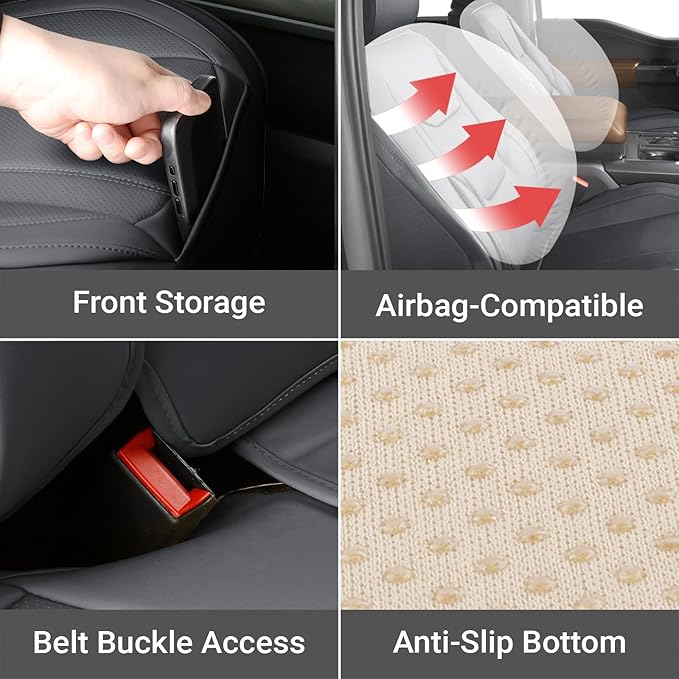 Coverland Custom Fit Car Seat Covers for SUV Compatible with [RAV4, Equinox, Explorer, Tucson, CX‑50, Corolla Cross] Premium Waterproof Non-Slip Interior Protector [Full set Dark Gray -Size Chart X51]