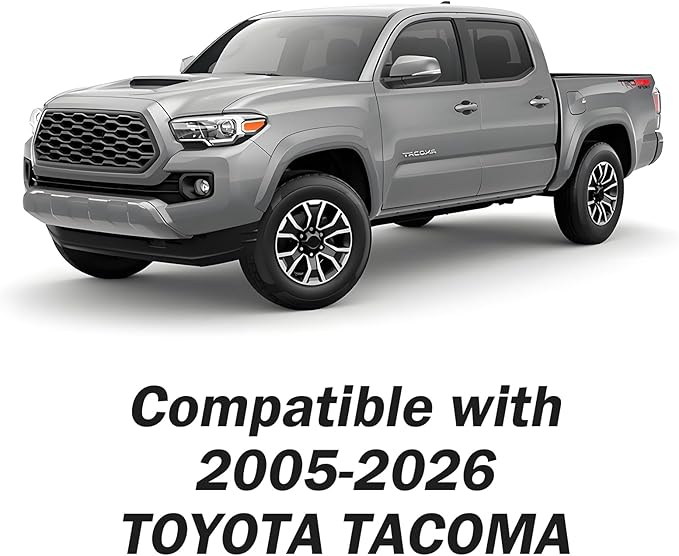 Tomatoman Tacoma Car Seat Covers Compatible with Toyota Tacoma 2005-2015 2016-2023 2024 2025 2026 Truck Access Crew Double Cab TRD Sport Offroad Limited SR5 V6 Cushions(Full Set/Black-Blue)