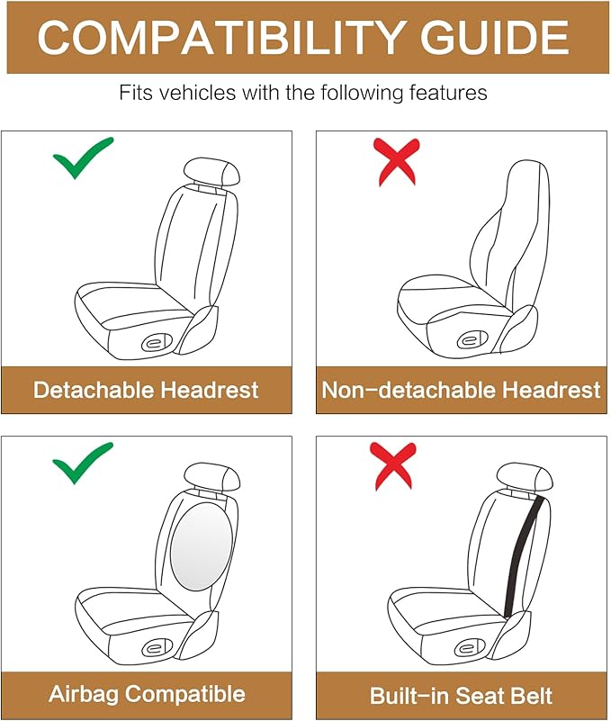 Breathable Premium Car Seat Covers Front Set，3D Air-Mesh Seat Covers for Cars，Comfortable Safety Airbag Compatible，Universal for Most Cars Sedan Truck SUV(Black)