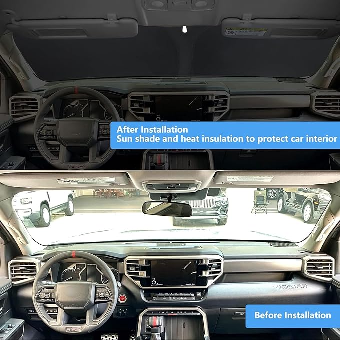 for Toyota Tacoma Windshield Sun Shade 2026 2025 2024-2016, Car Window Sunshade Fit Tacoma 2Dr 4Dr Pickup Foldable Limited 2Door 4Door Truck Sun Visor Protector for Toyota Tacoma Windshield