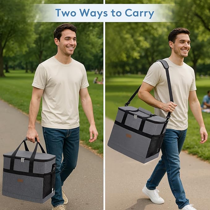 Lifewit Cooler Bag 30/50/60 Cans Collapsible and Insulated Large Lunch Bag Leakproof Soft Cooler Portable Tote for Camping/BBQ/Family Outdoor Activities