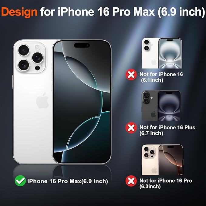 SUPFINE Magnetic for iPhone 16 Pro Max Case (Compatible with MagSafe) (Military Grade Drop Protection) Slim Translucent Matte Shockproof with Anti-Fingerprint Phone Case,Red
