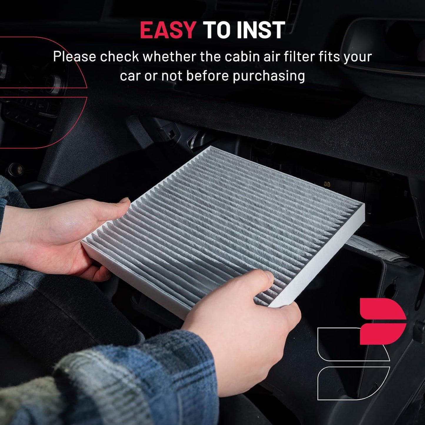 BDFHYK CF10137 Cabin Air Filter with Activated Carbon Compatible with Ford 2002-2006 Escape, Compatible with Mercury 2005-2006 Mariner