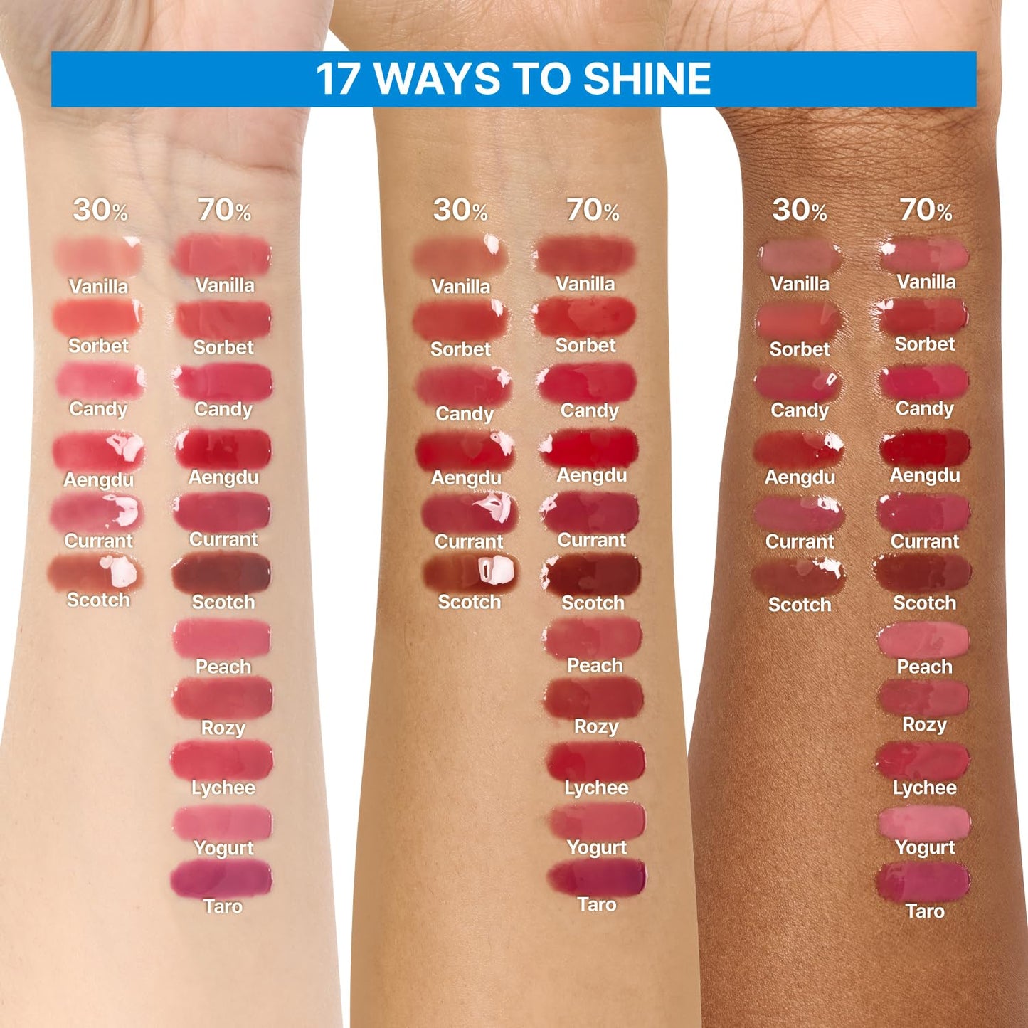 3D Voluming Gloss 70% (Rich) | Aengdu 70% l High Shine, Non-Sticky Lip Gloss for Makeup | Long-Lasting, Moisturizing Gel Formula | 30%, 70% Pigment Options | 5.3g