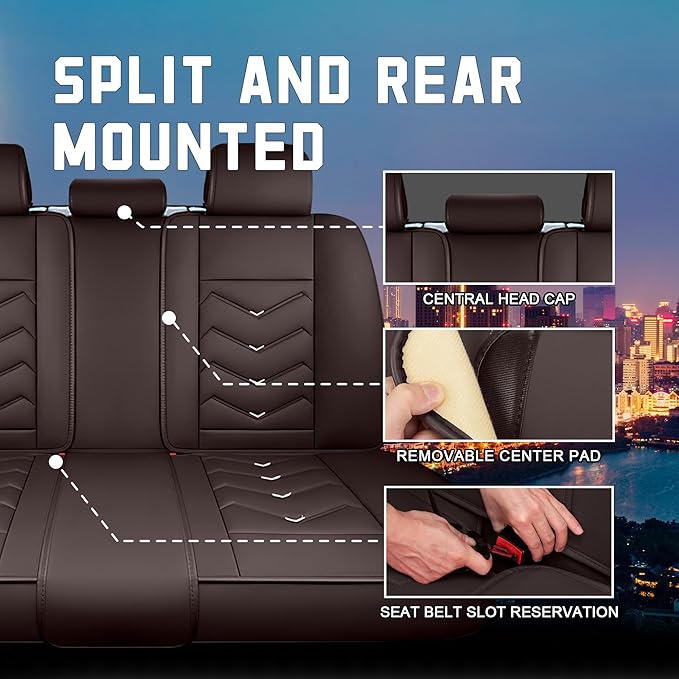 CTDS Car Seat Covers for Honda Accord 2000-2026, Stylish Sport Seat Cover, Premium Nappa Leather Car Seat Cover. Automobile Seat Covers Sets.(Luxury 5 Seats/Coffee Color)