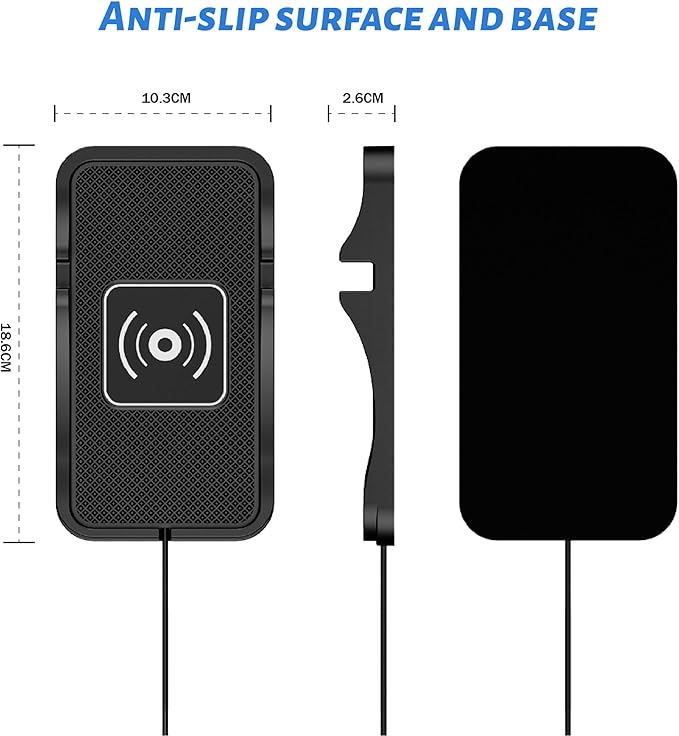 Non Slip Wireless Charger Mat for Mazda CX-5 2013-2025, Type-C/USB Car Wireless Charger Non-Slip Phone Charging Wireless Car Charger,B-typec
