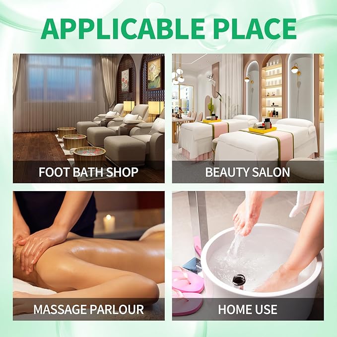 Pedicure Kit Foot Soak Set: Bubble Salt, Sugar Scrub, Massage Mask, Massage Lotion in a Box, 4 Step Foot Spa Kit for Dry Feet,Tired Feet（3 Set Eucalyptus)