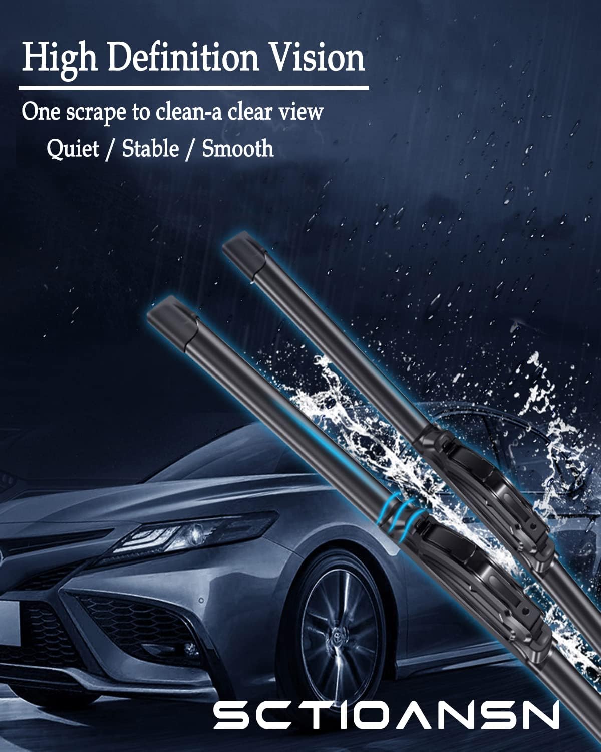 3Pcs Toyota Sienna Windshield Wiper Blades for Toyota Sienna 2011-2017 2018 2019 2020, Original Equipment Automotive Replacement Windshield Wiper Blades for My Car- 28"/20"/16" (Pack of 3) J- HOOK