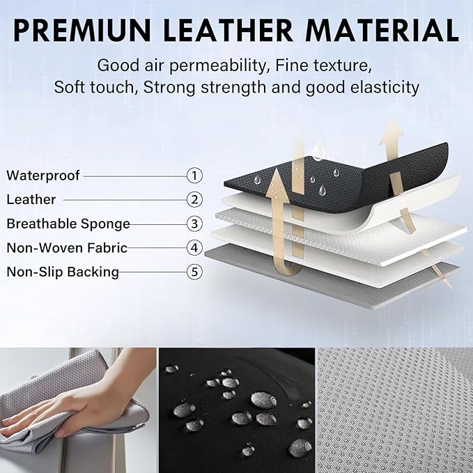 Coverado Seat Covers, Car Seat Covers Front Seats, Leather Seat Covers for Cars, Car Seat Protector Waterproof, Black Car Seat Cushion, Front Carseat Cover Universal Fit for Most Cars Camo