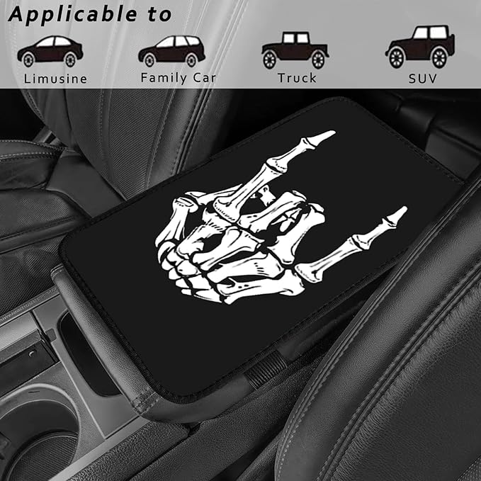 Highland Cow Vehicle Center Console Armrest Cover Pad,Cow Car Accessories Soft Middle Console Cushion Pad,Auto Arm Rest Mat Decor Highland Cows Gifts for Women Men Dad for Most Vehicle SUV Truck