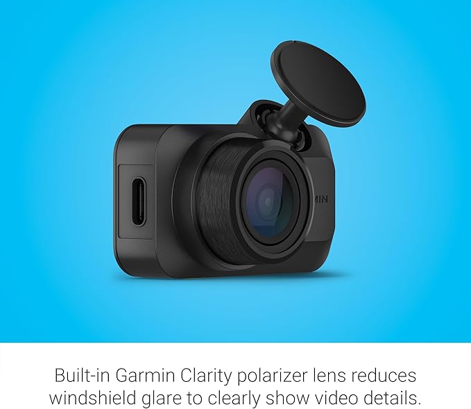 Garmin Dash Cam Mini 3 Ultracompact 1080p HD Camera | 140° FOV, Clarity Polarizer, Voice Control, Automatic Incident Detection Recording | with Signature Series 64GB Micro SDXC Card