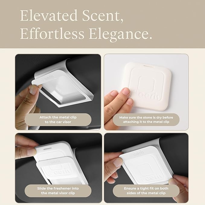 Aeris Car Fragrance Refill Kit - Includes 3 Pack Refill Scent Stones (Oud Teak (3 Pack Refill Kit))