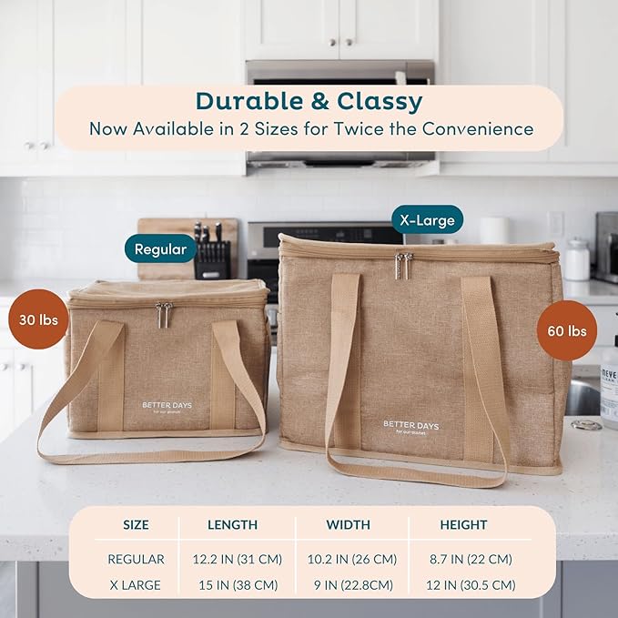 Nook Theory Reusable Insulated Grocery Bag - Leak Proof, X Large Cooler Bag - Insulated Shopping Bags for Groceries - Travel Cooler Bag for Frozen and Hot Food with Zippered Top (Deep Blue)
