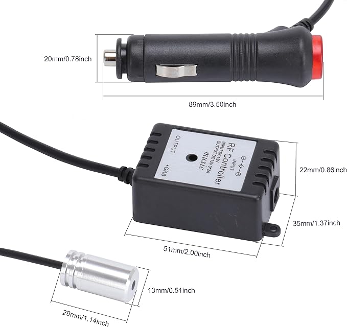 3 Meters Optic Fiber Car Ambient Lighting with RF Remote Control 8 Colors Multicoloured Music Interior Lighting Kit DC 12V 1W