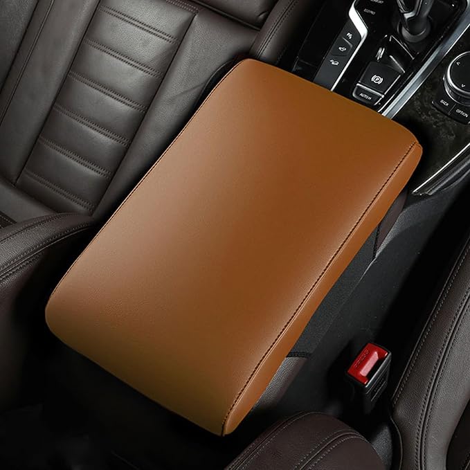 Car Armrest Cover Pad for Hyundai Elantra 6.Generation (AD) 2015-2020 Premium Leather Center Console Armrest Cushion Pad Anti-Scratch Waterproof Auto Interior Accessories Orange Style