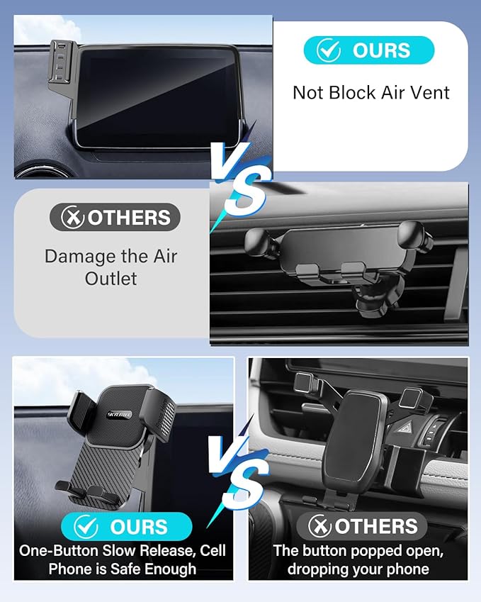 SKYLOTEC Phone Mount for Honda Accord 2023-2026 Accessories 12.3-Inch Screen, Automobile Cradles Accord Phone Holder, Cell Phone Base Not Block Air Vent (Not Fit for LX/EX/SE)