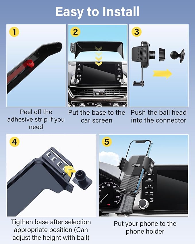 SKYLOTEC Car Phone Holder for Land Rover Defender 2023 2024 2025 Accessories 11.4-Inch Screen Fixed Clip, Automobile Cradles Phone Mount, Cell Phone Base Not Block Air Vent