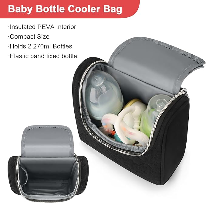 Accmor Breastmilk Cooler Bag, Insulated Baby Bottle Cooler Tote Bags for Nursing Mom Daycare, Portable Breast Milk Cooler Bag for Travel
