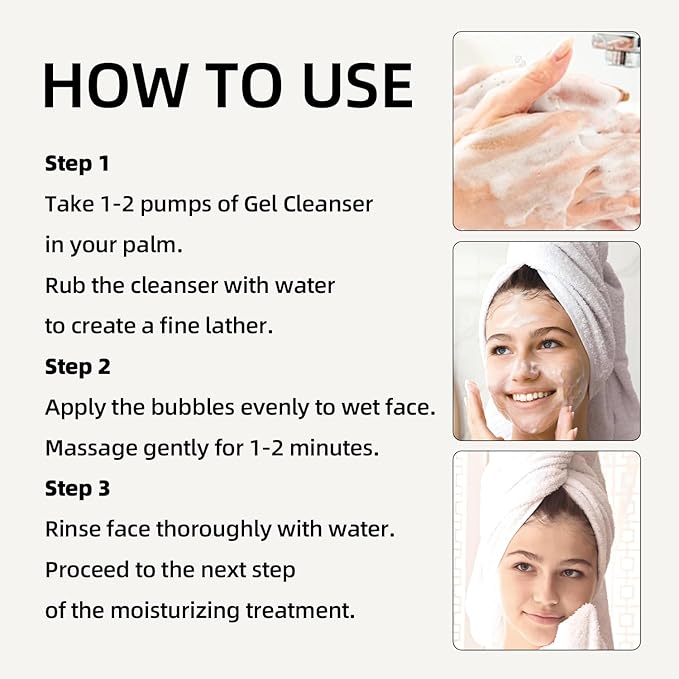 Hydrating Face Wash Foaming Facial Cleanser with Green Tea, Fragrance Free, For Normal to Dry, Sensitive, All Skin Types 10.1Fl oz
