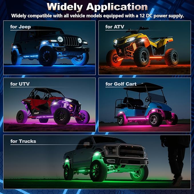 20 Pods Full Angle RGBW LED Rock Lights, 6500K Pure White RGB Rock Light for Semi Truck Jeeps Trailer Pickup Offroad Boat RV Underbody 12V Waterproof Neon Underglow Kit with APP/RF Control Sync Music