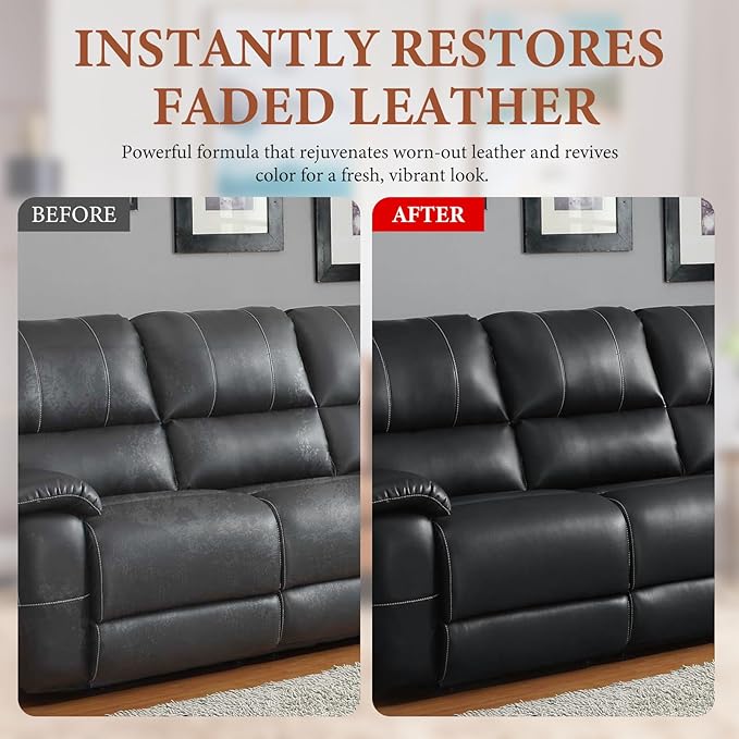 Leather Recoloring Balm Leather Color Restorer Scratch Repair Leather Paint for Furniture Couches Car Seats Shoes Bags Leather Dye and Scratched Leather with Leather Conditioner - White