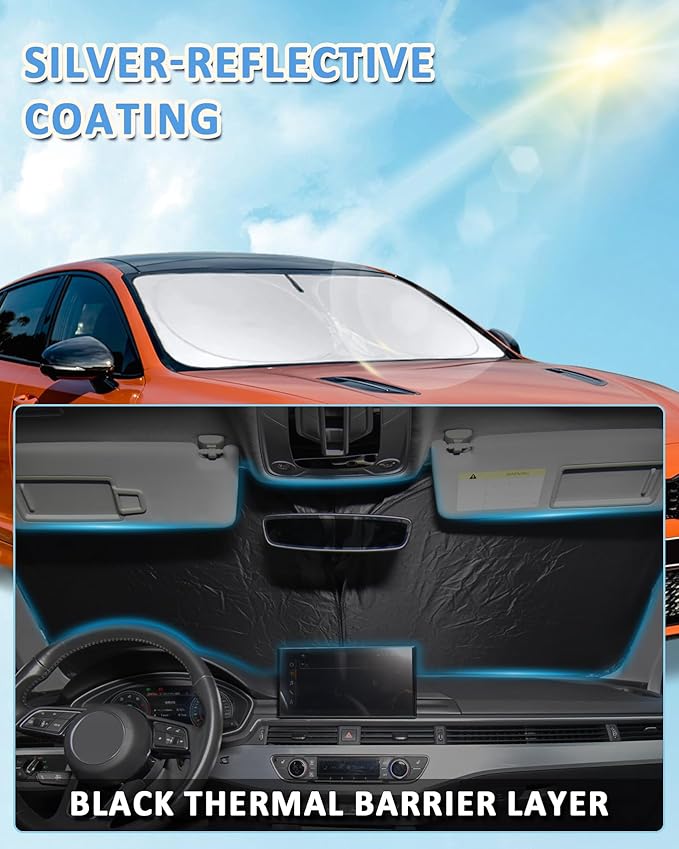 for 3 Series Windshield Sun Shade Sunshade Fits BMW 2019-2025 2026 3 Series/ F30/ F31/ F80/ M3 for BMW 328i 335i 320i 330i 325i Windshield Cover Window Shield Protector Sun Visor Accessories