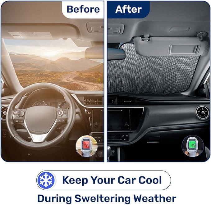 GENANY Cute Hamster Windshield Sun Shade for Car SUV Truck (55x30 Inches),Sun Shade Windshield, Shades for Front Windows, Xmas Auto Gift, Spring Car Decor