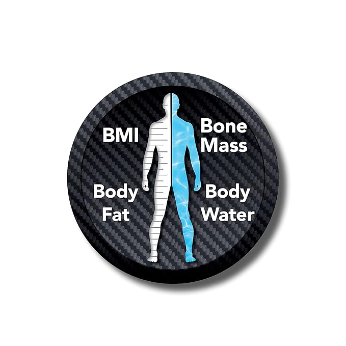 Thinner by Conair Scale for Body Weight, Digital Bathroom Scale with Body Fat, Muscle and BMI in Black