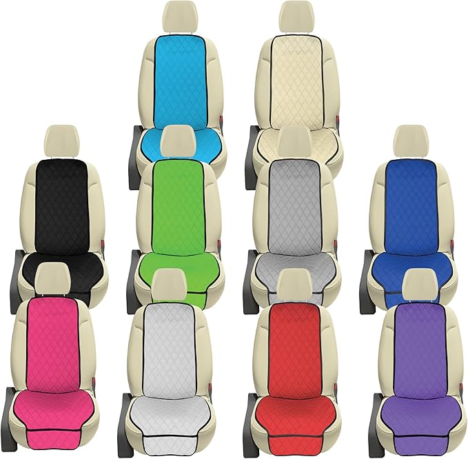 FH Group Car Seat Cushion – Neosupreme Single Front Seat Cover with Front Pockets, Airbag Compatible, Universal Fit Car Seat Cushion for Driver or Passenger Seat, SUV, Truck, Sedan & Van – Gray