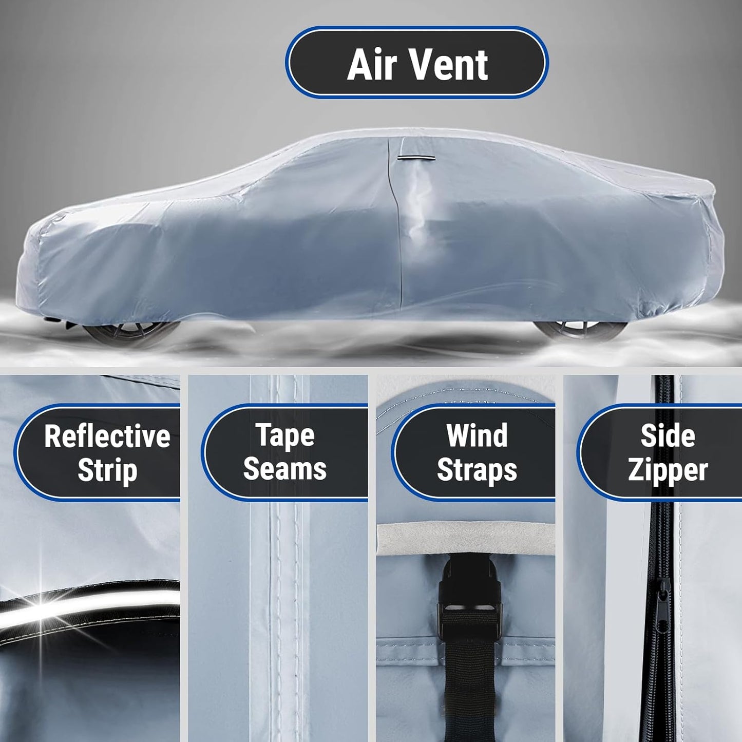 iCarCover Premium Car Cover for 1961-1963 Buick Skylark Heavy Duty Waterproof All-Weather Automobiles Custom Fit Indoor Outdoor UV Snow Protection Covers with Straps and Bag