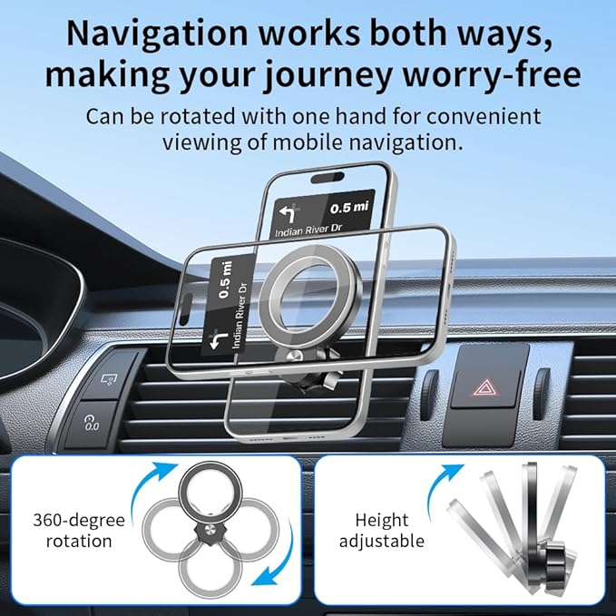 Car Magnetic Phone Mount for Toyota RAV4 2026 Auto Interior Accessories Best Cellphone Holder Mobile Cradle Cell Phones Navigation Charging Screen Magnet Stand Accessory
