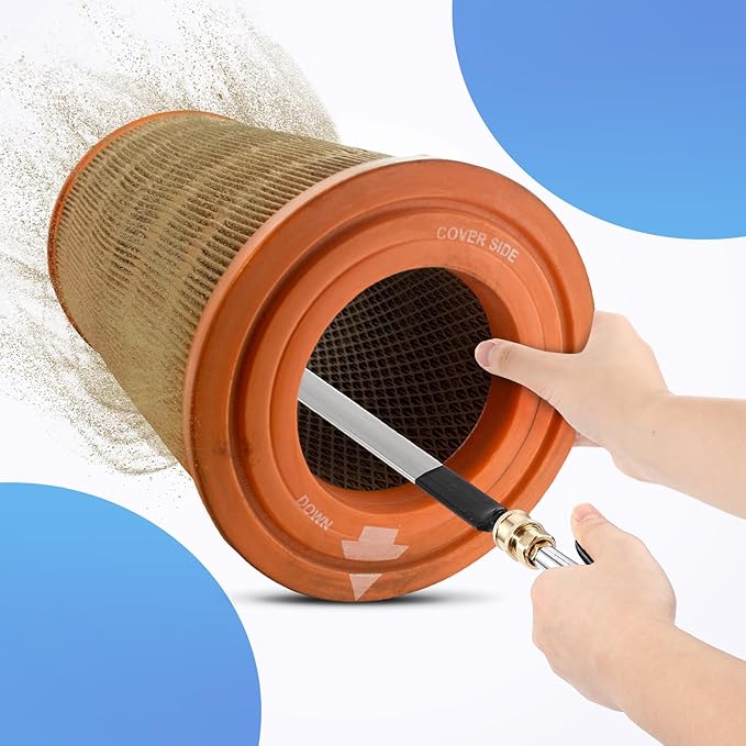 Threlaco 39" Air Filter, Radiator Cleaning Wand for High Efficiency Cooling Systems and Radiators, Air Cleaning Wands for Blow out Wash out Kit, Home Car Truck Power Washer Wand