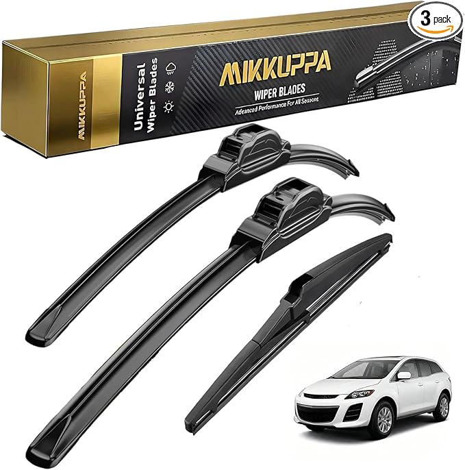 MIKKUPPA 26"+16"+14" Windshield Wiper Blades Replacement for 2007-2012 Mazda CX-7, Front & Rear Wiper Blades Set, Durable Stable Quiet All Season (Pack of 3)