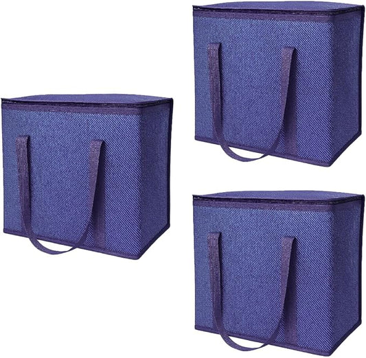 DURASACK Large Insulated Food Delivery Bag – 16"x9"x13" Reusable Thermal Tote for Hot & Cold Transport – Lightweight Grocery, Lunch, and Takeout Carrier – Water-Resistant, Foldable