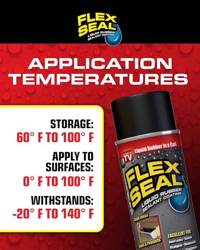 Flex Seal, 14 oz, Almond, Stop Leaks Instantly, Waterproof Rubber Spray On Sealant Coating, Perfect for Gutters, Wood, RV, Campers, Roof Repair, Skylights, Windows, and More