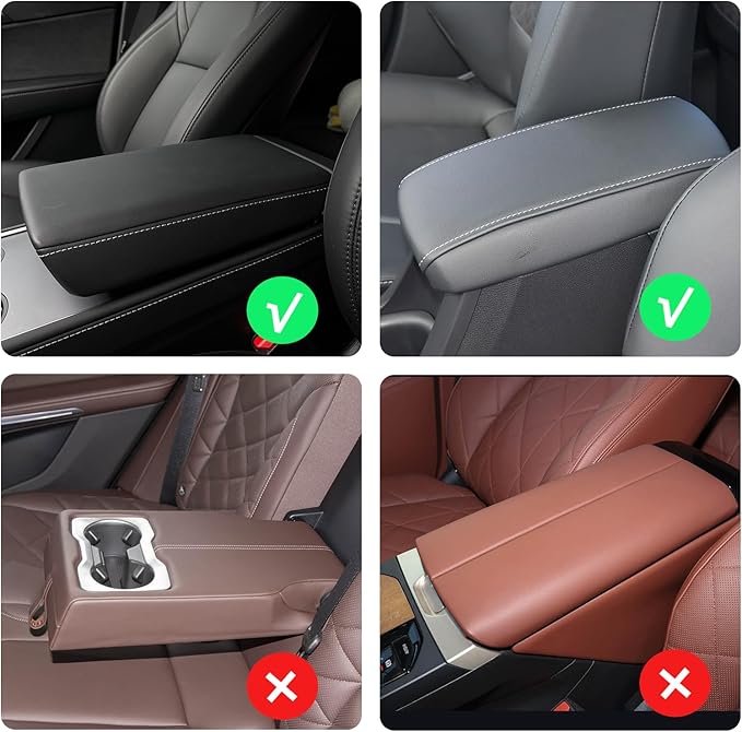 Car Center Console Cover,Microfiber Leather Car Armrest Cover Cushion with Storage Bags, Universal Car Armrest Storage Box Car Interior Accessories for Most Vehicles, Beige