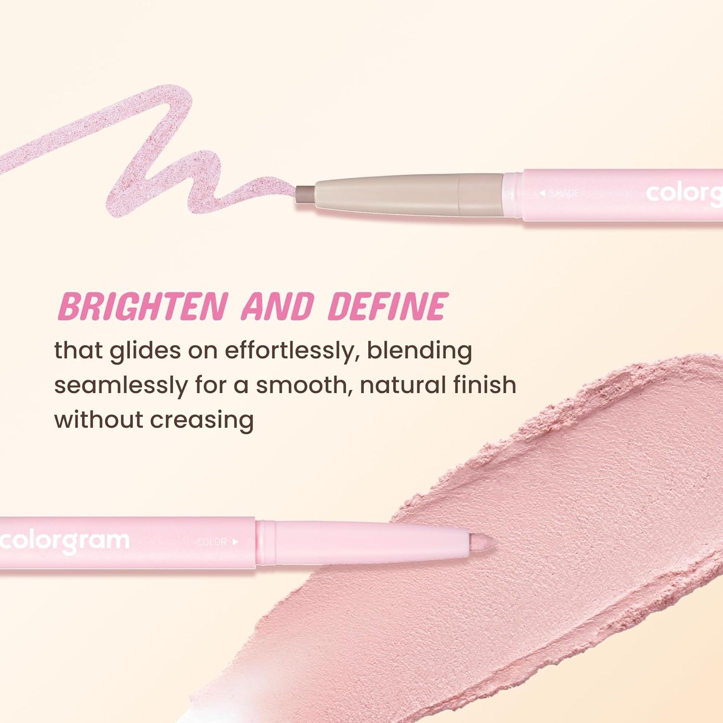 COLORGRAM Under Eye Highlighter Stick - 05 Berry | Silky-Smooth Long-Lasting Highlighter & Contouring Stick for Smudge-Proof, Shining Daily Makeup | K-Beauty Face Highlighters & Luminizers
