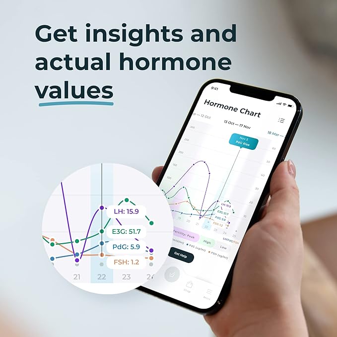 Inito Fertility Monitor & Hormone Tracker for Women | Estrogen, LH, PdG (Urine Metabolite of progesterone), FSH | Track and Confirm Ovulation | Includes 15 Test Strips (iPhone 12)