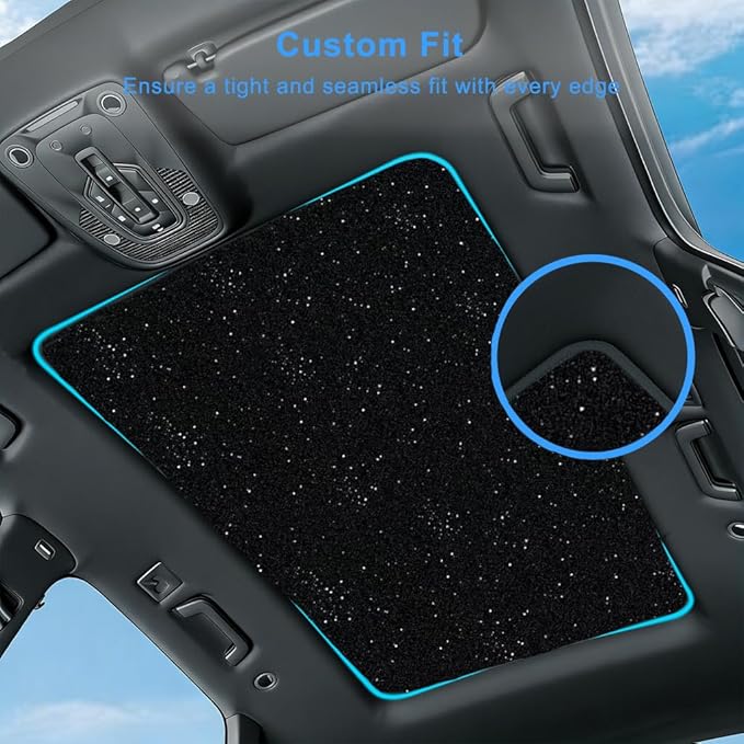 Car Sunroof Compatible with Q5 2009-2017 5-Door SUV, Foldable Glass Roof Sunshade with Storage Bag, Heat Insulation Sun Protection Roof Interior Sunshade