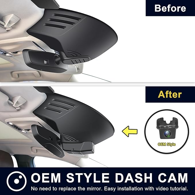 Mangoal 4K Dash Cam Custom for Volvo XC90 2016 2017 2018 2019 2020 2021 2022 (Model A),T5 T6 T8,Integrated OEM Look, UHD 2160P Video, WiFi & App,Loop Recording,Easy to Install, 64GB Card