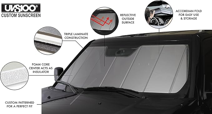Covercraft UVS100 Custom Sunscreen | Fits 2018-2024 Audi A5/RS5/S5 Coupe, 2018-2025 A5/S5/RS5 Sportback | Silver
