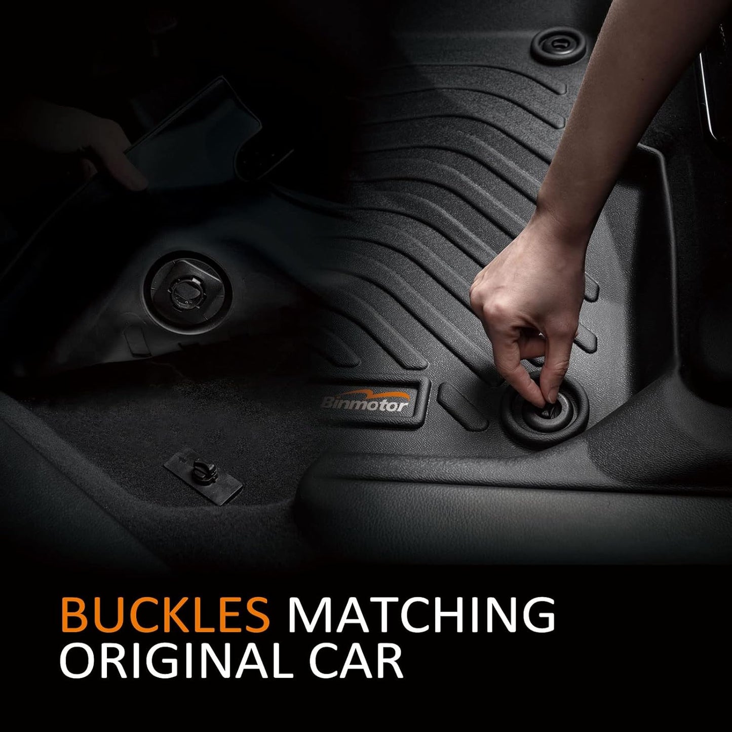 Binmotor-All Weather Car Floor Mats Cargo Liner Set for Audi Q3 2019-2025, TPE Car Mats Cargo Trunk Mat Rubber Liners for Audi Q3 Accessories