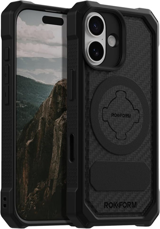Rokform Rugged Case Compatible with iPhone 17, Magnetic Cover (Black)
