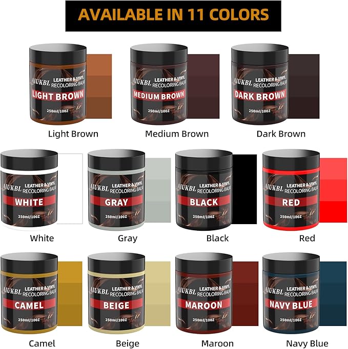 Leather Recoloring Balm, Leather Color Restorer, Leather Restorer for Couches, Leather Scratch Remover, Leather Scratch Repair, Leather Repair Kit for Furniture, Leather Dye (Maroon)