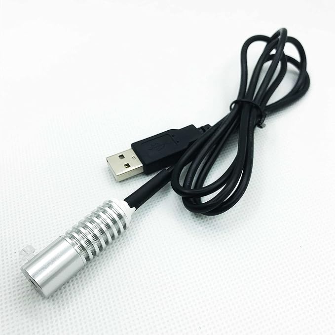 Side Glow Fiber Optic USB Light Source - Illuminator Fiber Lamp - Blue, 8mm