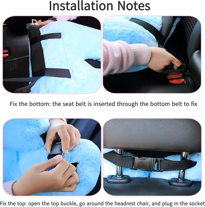 Travel Pillow Car Pillow Kid Car Sleeping The Sleeping Aid for Adults and Kids on Road Trips Kids Travel Pillow Colorful Blue