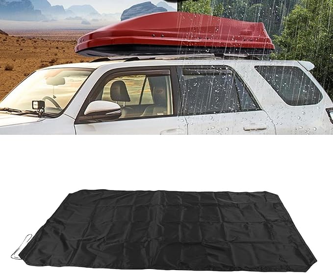 Pssopp 210D Oxford Cloth Water Proof Box Lid Cover,Tent Trailer Cover Travel Trailer Roof Cover car Roof Top Tent Trailer Cover for SUV Rooftop Travel Luggage Rack (190 * 145cm)