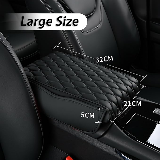 Car Center Console Cover for Volvo S40/S60/S70/S80/S90 234 964 P24 Y20 R TS AS Sedan, Thick Armrest Cushion Pad with Side Storage Pockets, Center Console Protector, Arm Rest Cover