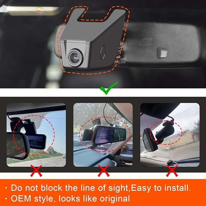 mangoal 4K Front & 2K Rear 2 Channel HDR Dash Cam, Dual STARVIS 2 IMX678 IMX675, Custom Fit for Ford F150 2013-2017 F250/F350 Super Duty 2015-2019(Model B), 5GHz WiFi, GPS, 128GB Card